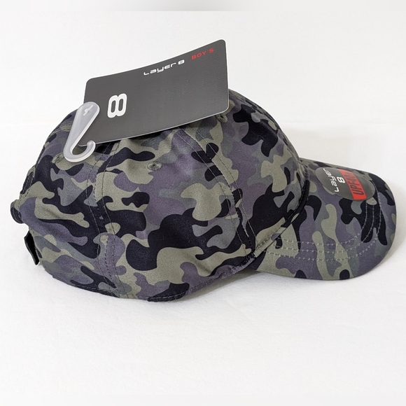 Layer 8 Boys Camo UPF 40+ Sun Protection Baseball Cap, New With Tag - Picture 2 of 6
